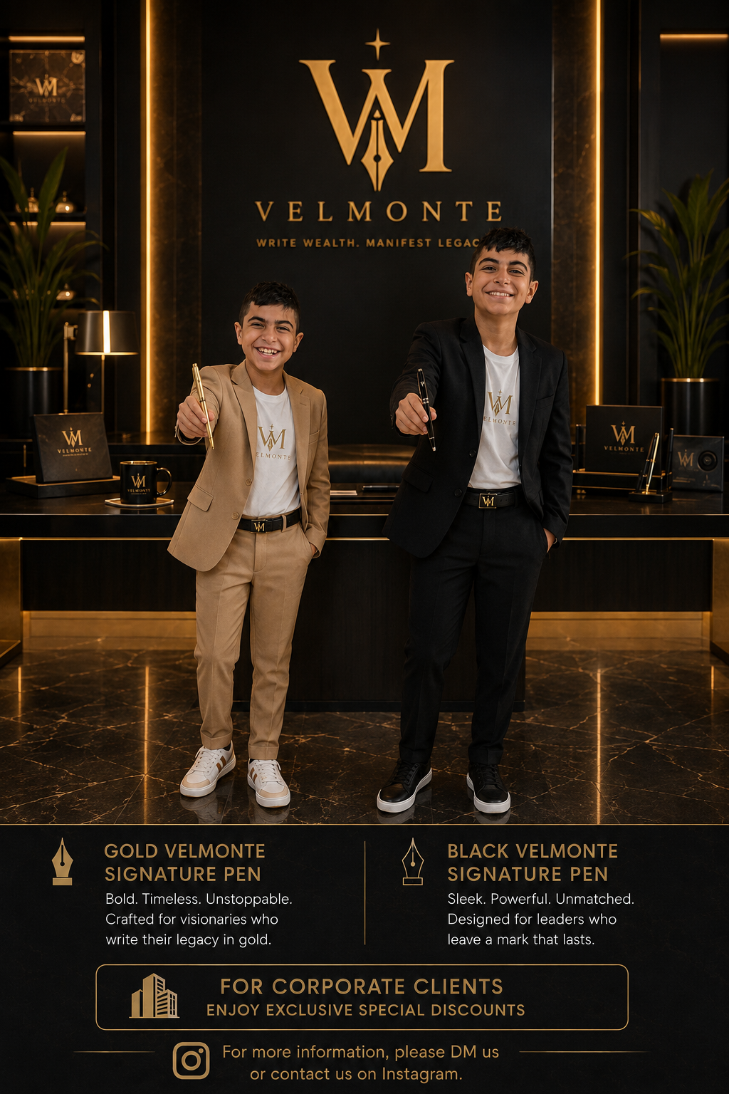 Velmonte executive-inspired accessories